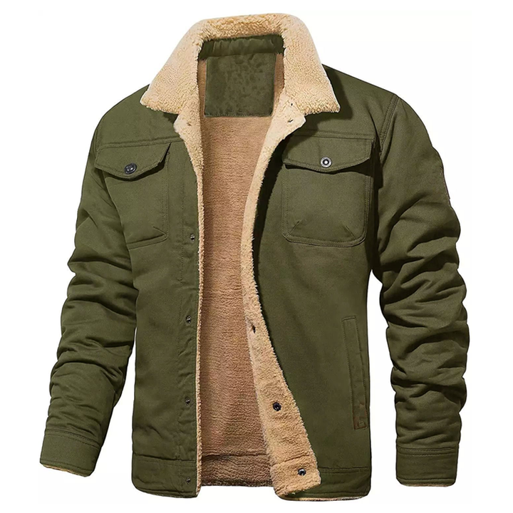 Fleece Lined Multi-Pocket Trucker Jacket