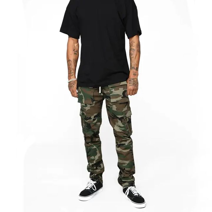 Slim Multi-Pocket Utility Cargo Pants