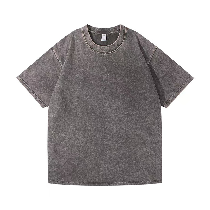 Vintage Distressed Oversized Drop-Shoulder Tee