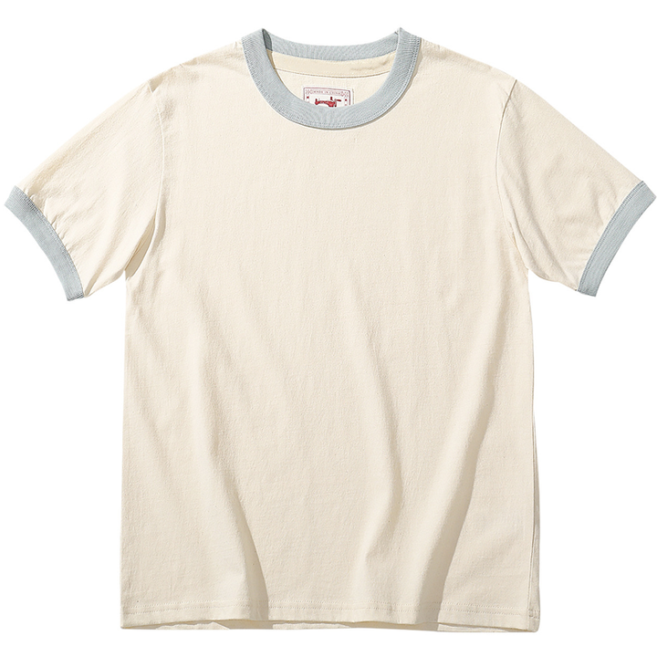 Cropped Fitted Crew Neck Tee