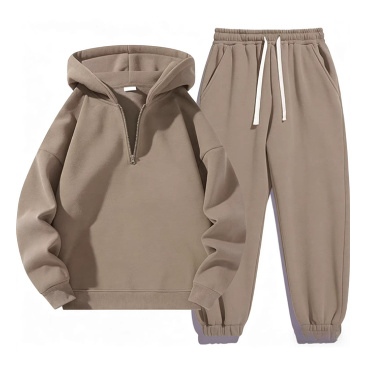 Minimalist Solid-Color Hoodie &amp; Pants Set
