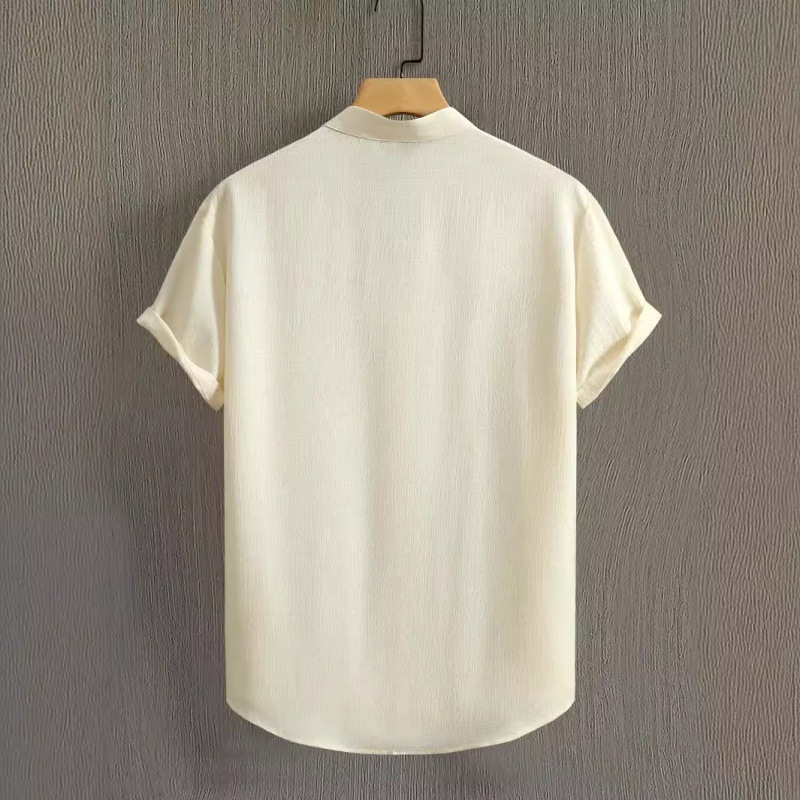 Men's Textured Stand Collar Shirt
