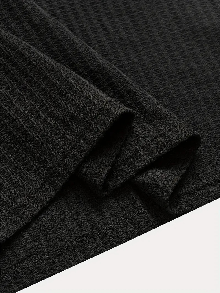 Textured Knit Polo Shirt