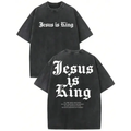 Men's Jesus Is King Washed Cotton Tee
