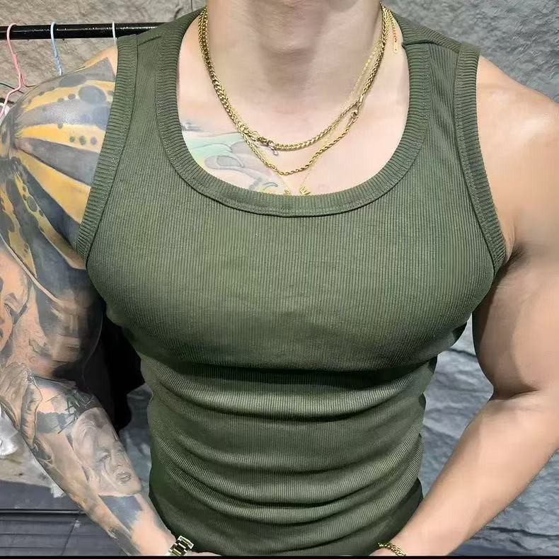 Ribbed Knit Sleeveless Tank Top