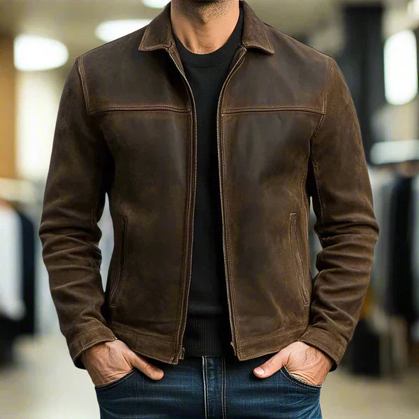 Vintage Washed Leather Jacket