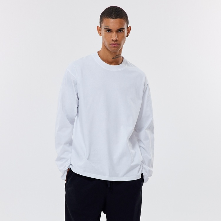 Oversized Cropped Long Sleeve Tee