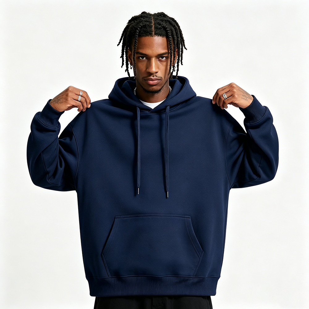 Soft Cotton Blend Pullover Hoodie