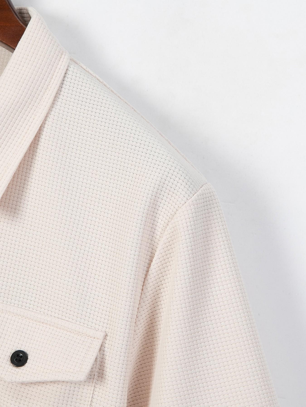 Men's Waffle Textured Polo & Pants Set