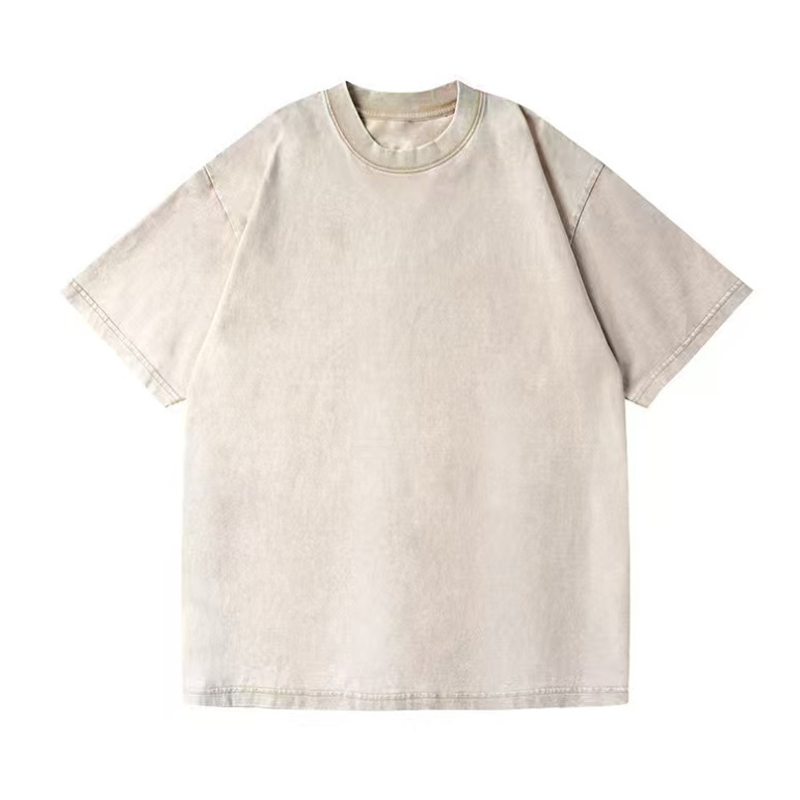 Vintage Distressed Oversized Drop-Shoulder Tee