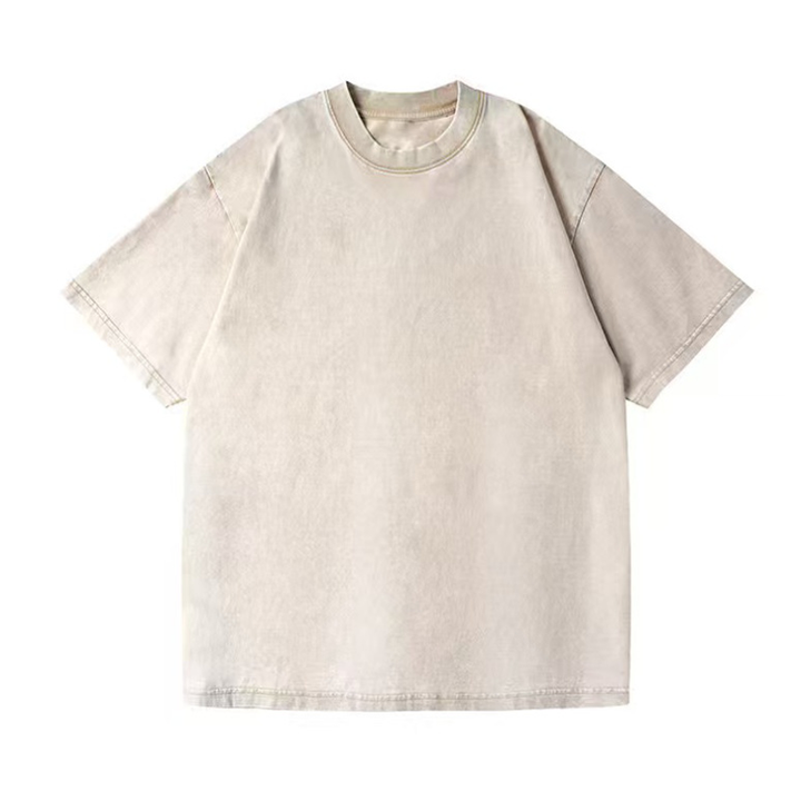 Vintage Distressed Oversized Drop-Shoulder Tee
