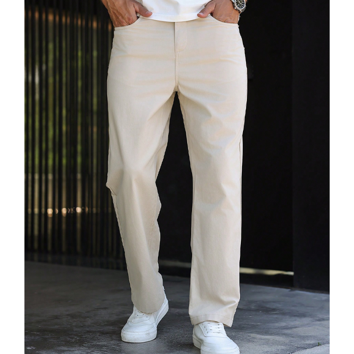 Relaxed Wide-Leg Casual Pants