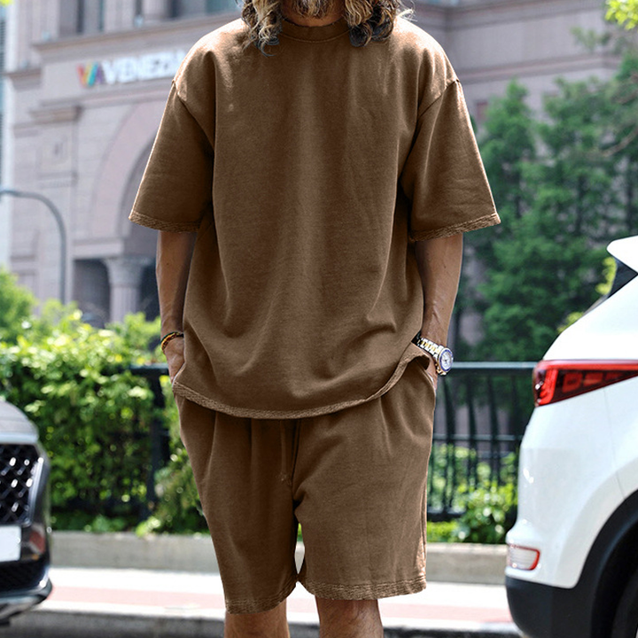 Relaxed T-Shirt &amp; Drawstring Shorts Set