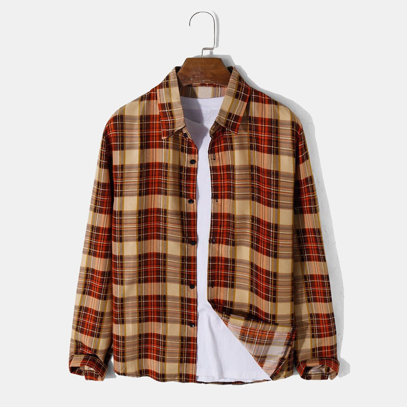 Vintage Plaid Button-Up Shirt