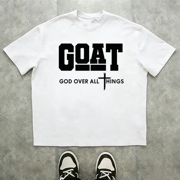 Men's God Over All Streetwear Cotton Tee