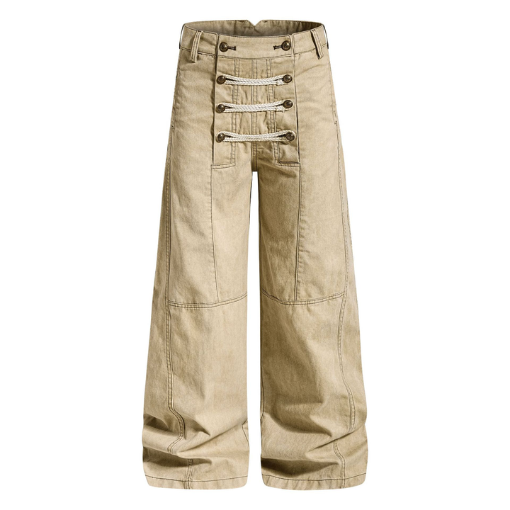 Y2K High-Waist Wide-Leg Baggy Jeans