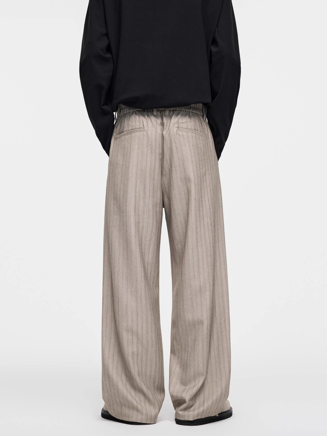 Pinstripe Wide Leg Baggy Pants