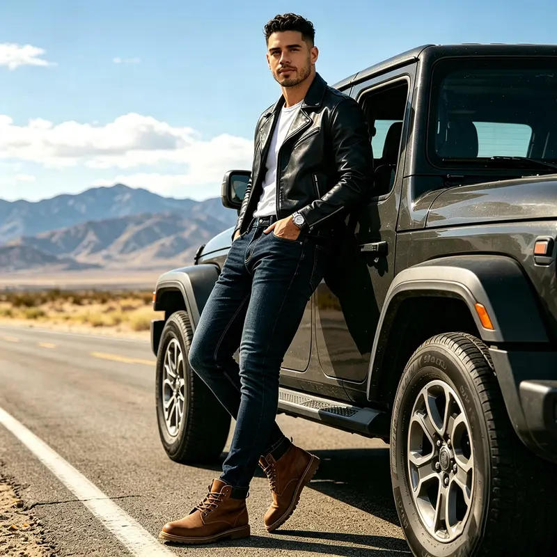 Men's Stretch Slim Tapered Jeans