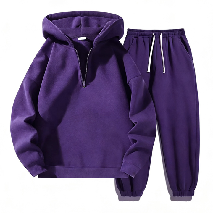 Minimalist Solid-Color Hoodie &amp; Pants Set