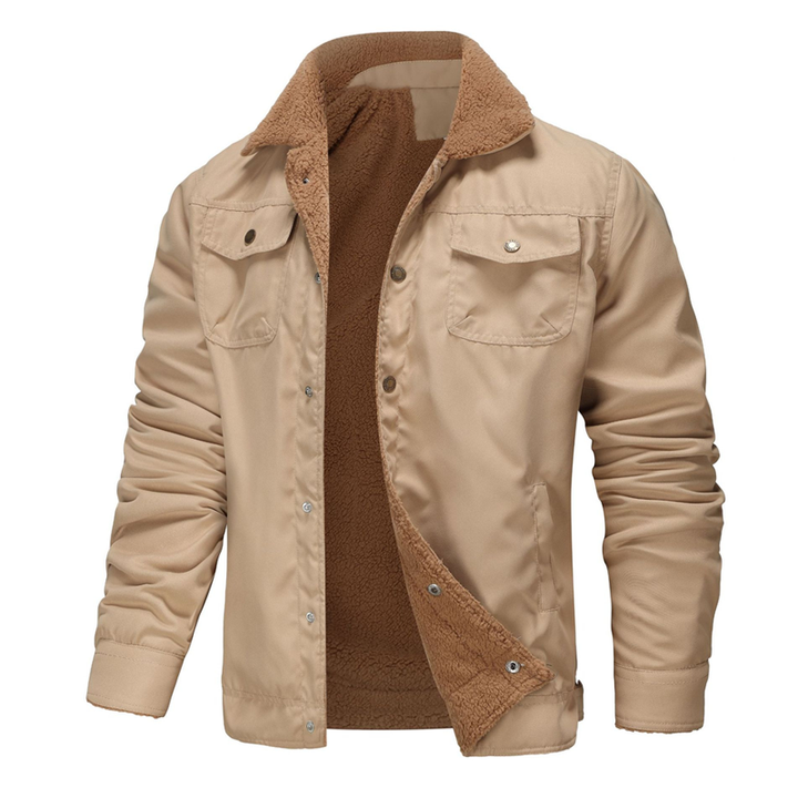 Fleece Lined Multi-Pocket Trucker Jacket