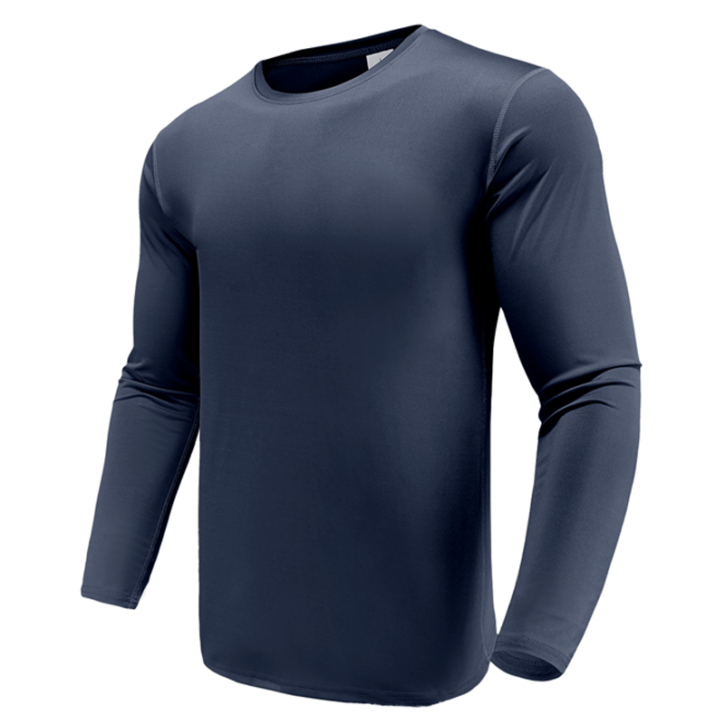 Fitted Long Sleeve Crew Neck Shirt