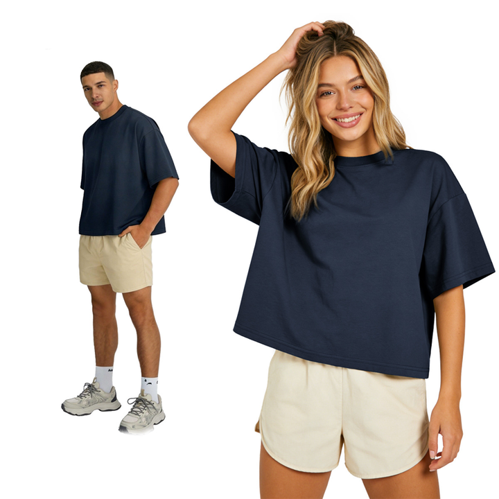 Drop Shoulder Relaxed Fit Casual T-Shirt