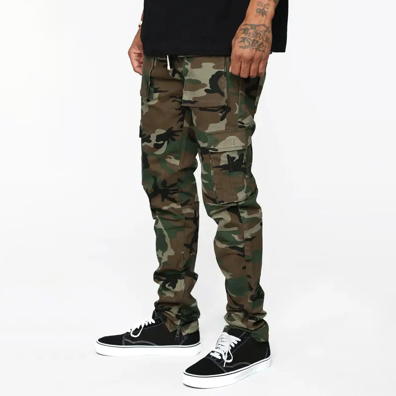 Slim Multi-Pocket Utility Cargo Pants