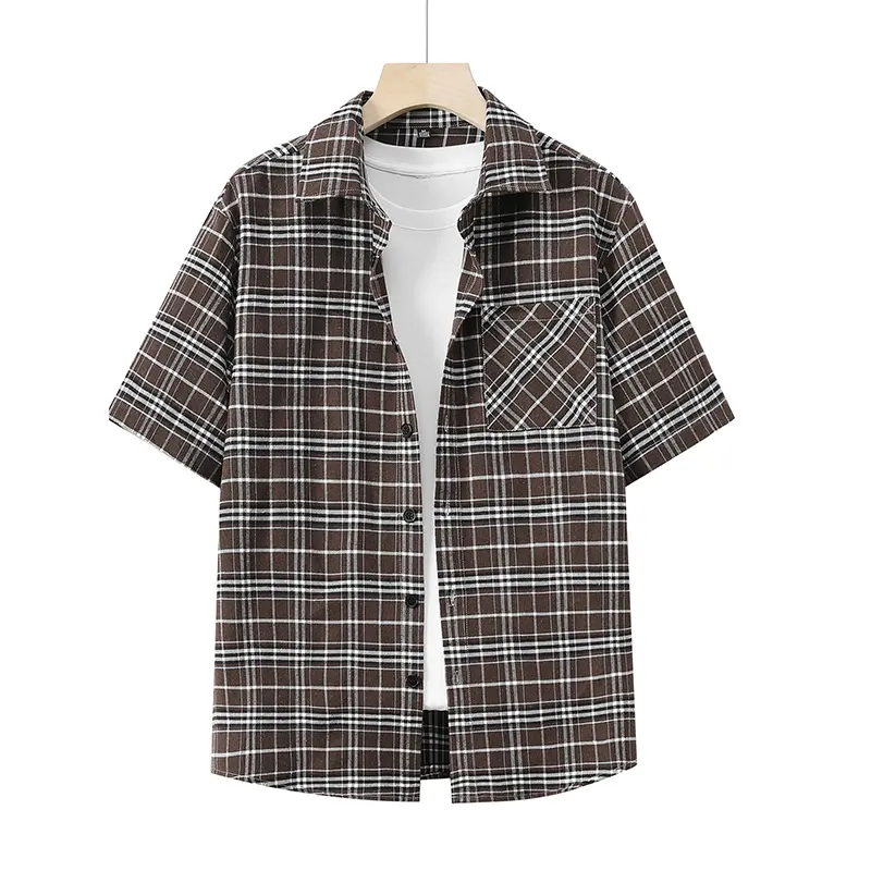 Vintage Plaid Loose-Fit Shirt