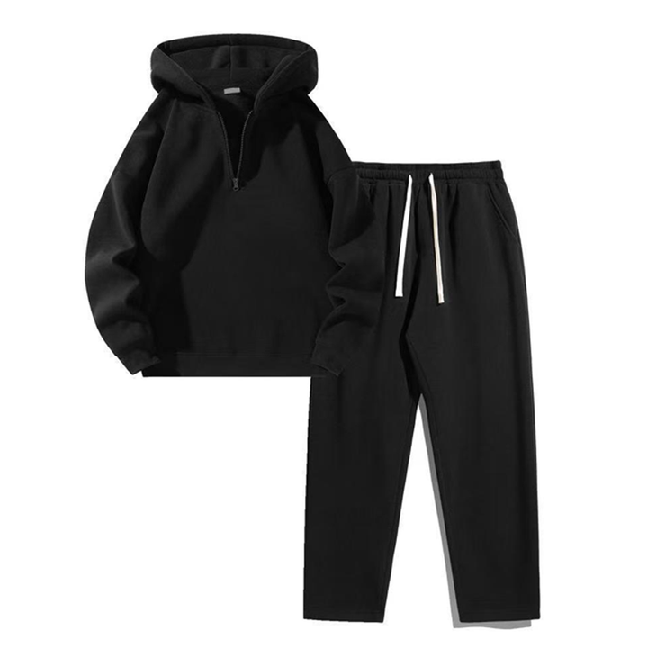 Half-Zip Hoodie &amp; Sweatpants Set
