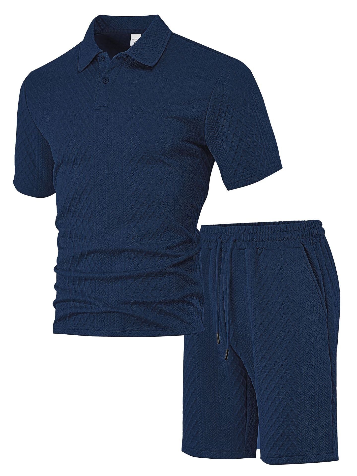 Men's Polo Shirt & Drawstring Shorts Set