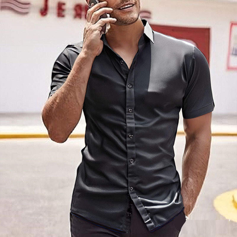 Men's Stretch Slim Fit Button-Down Shirt