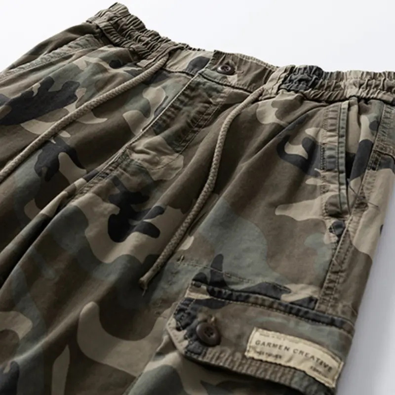 Men's Camo Cotton Cargo Jogger Pants