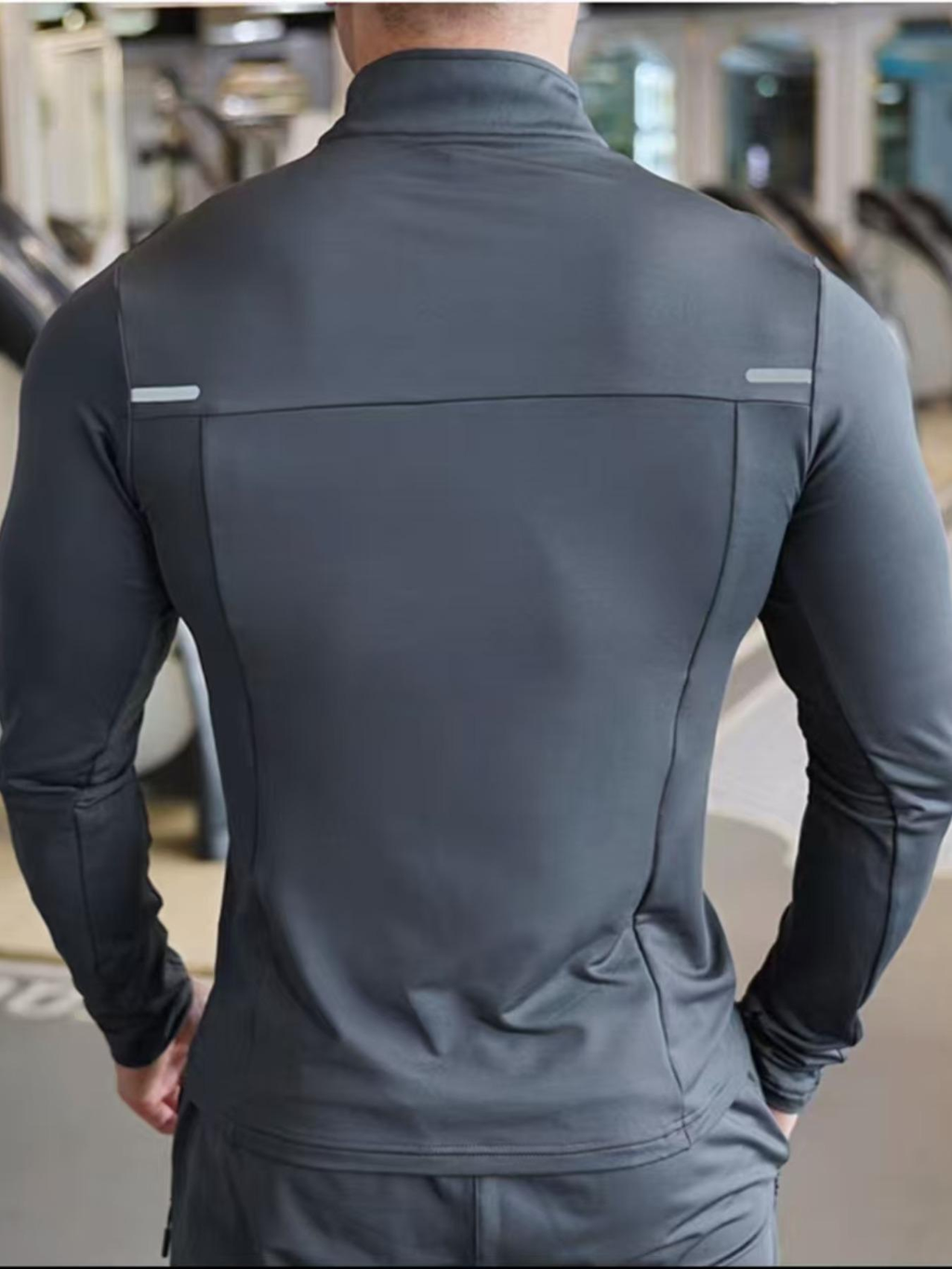 Men's Reflective Half-Zip Sports Shirt