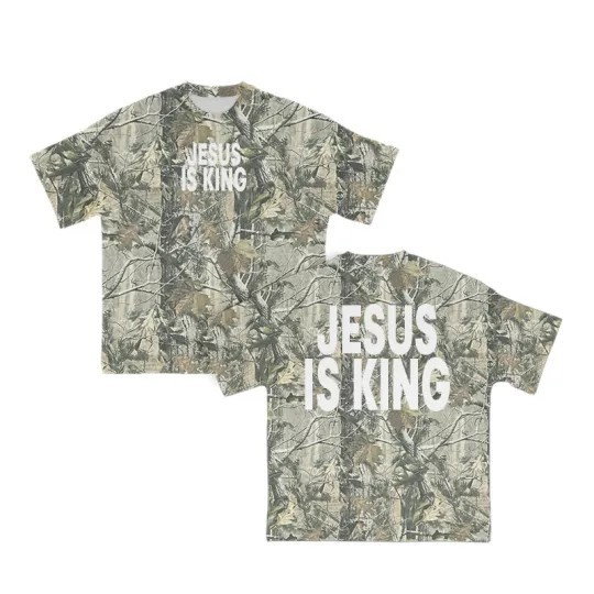 Jesus Is King Camo Graphic Tee