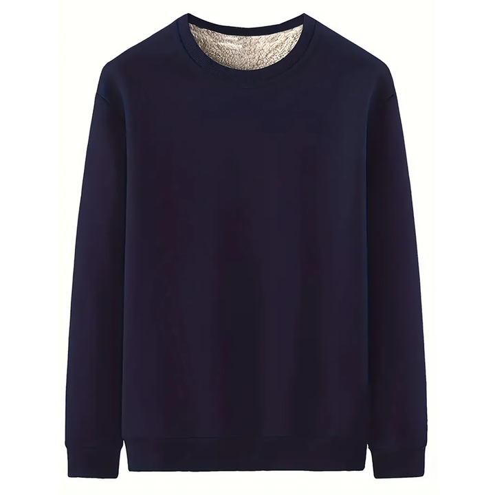 Fleece-Lined Crewneck Long Sleeve Top