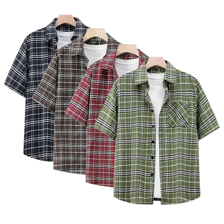Vintage Plaid Loose-Fit Shirt