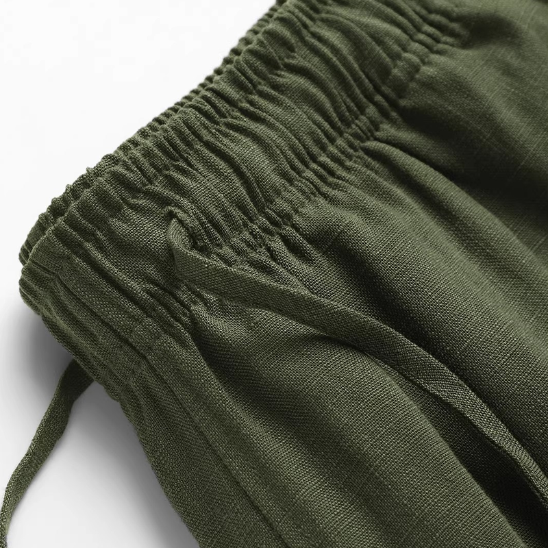 Relaxed Wide-Leg Drawstring Pants