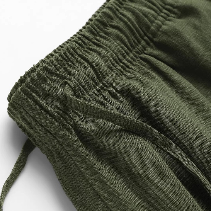Relaxed Wide-Leg Drawstring Pants