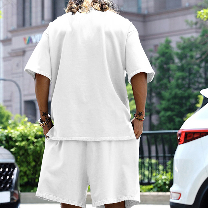 Relaxed T-Shirt &amp; Drawstring Shorts Set