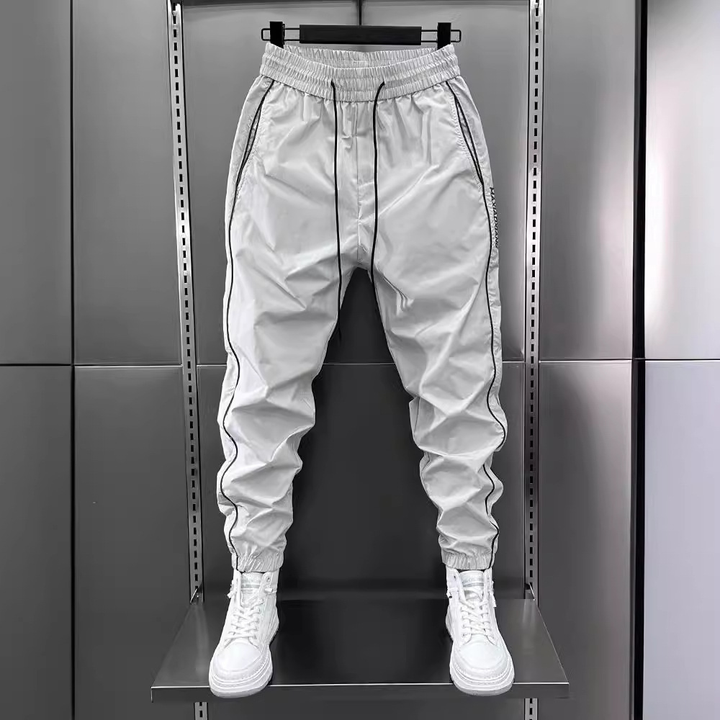 Side-Stripe Drawstring Jogger Pants