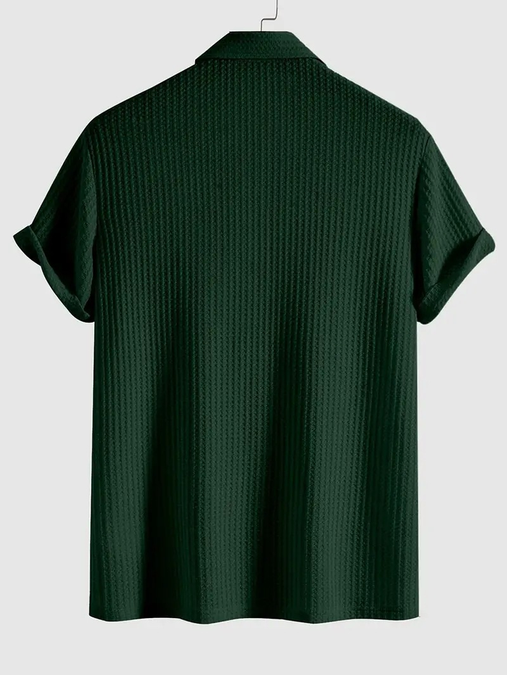 Textured Knit Polo Shirt