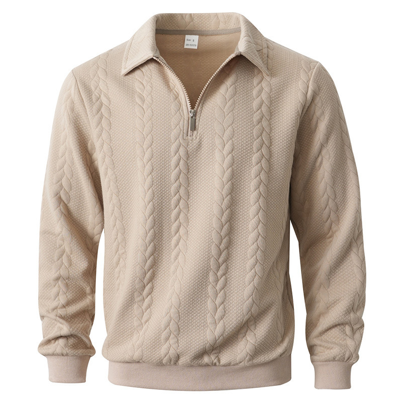 Vintage Quarter-Zip Knit Polo Sweater