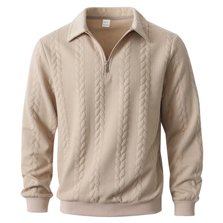 Vintage Quarter-Zip Knit Polo Sweater
