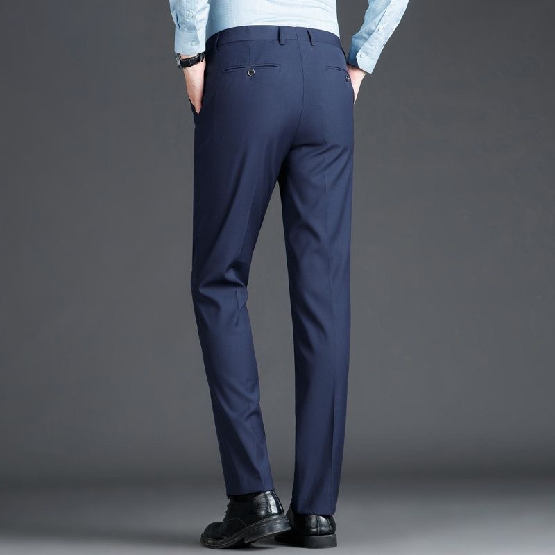 Classic Stretch Straight-Leg Dress Pants