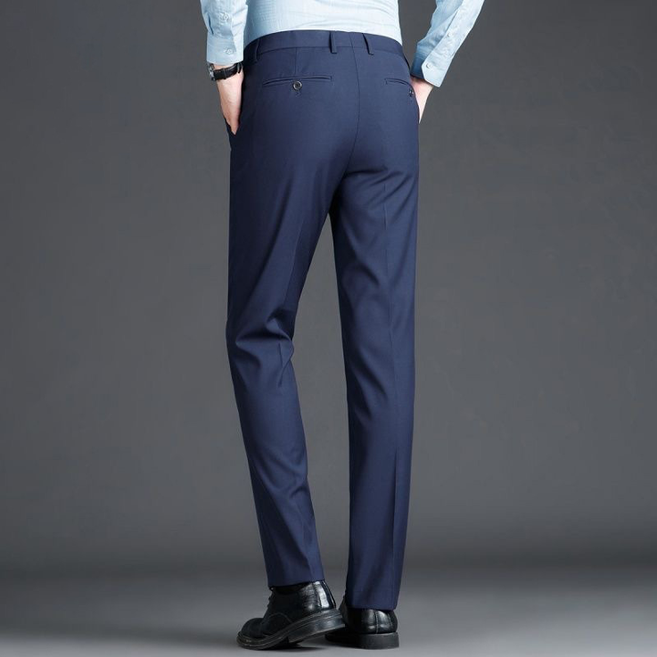 Classic Stretch Straight-Leg Dress Pants