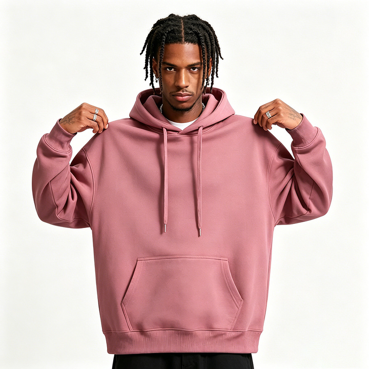 Soft Cotton Blend Pullover Hoodie