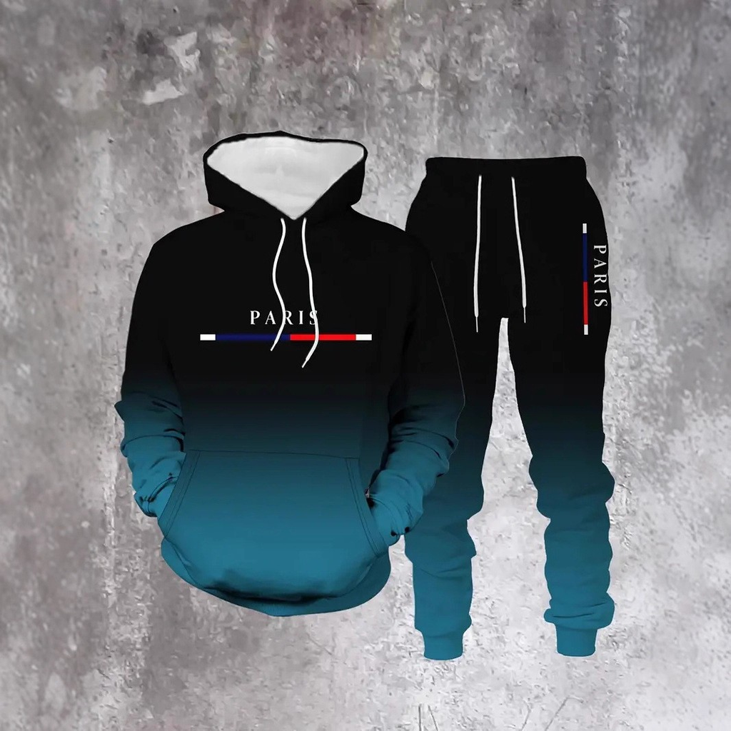Men's Ombre Hoodie & Jogger Set