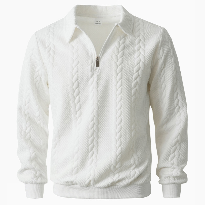 Vintage Quarter-Zip Knit Polo Sweater