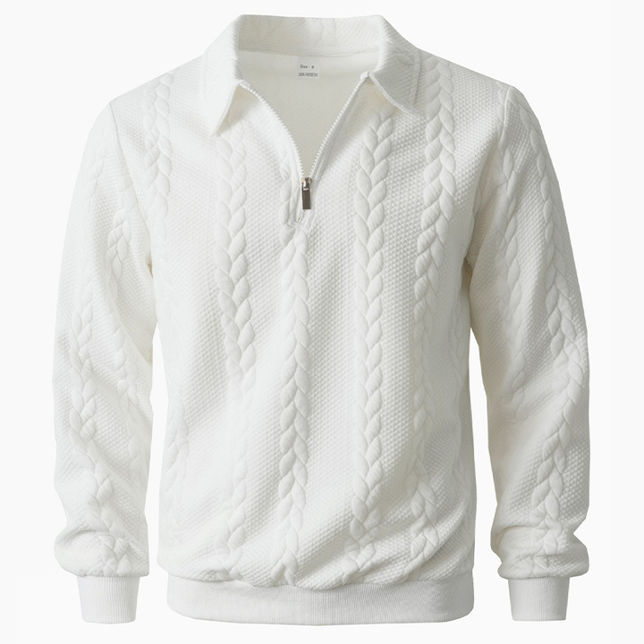 Vintage Quarter-Zip Knit Polo Sweater