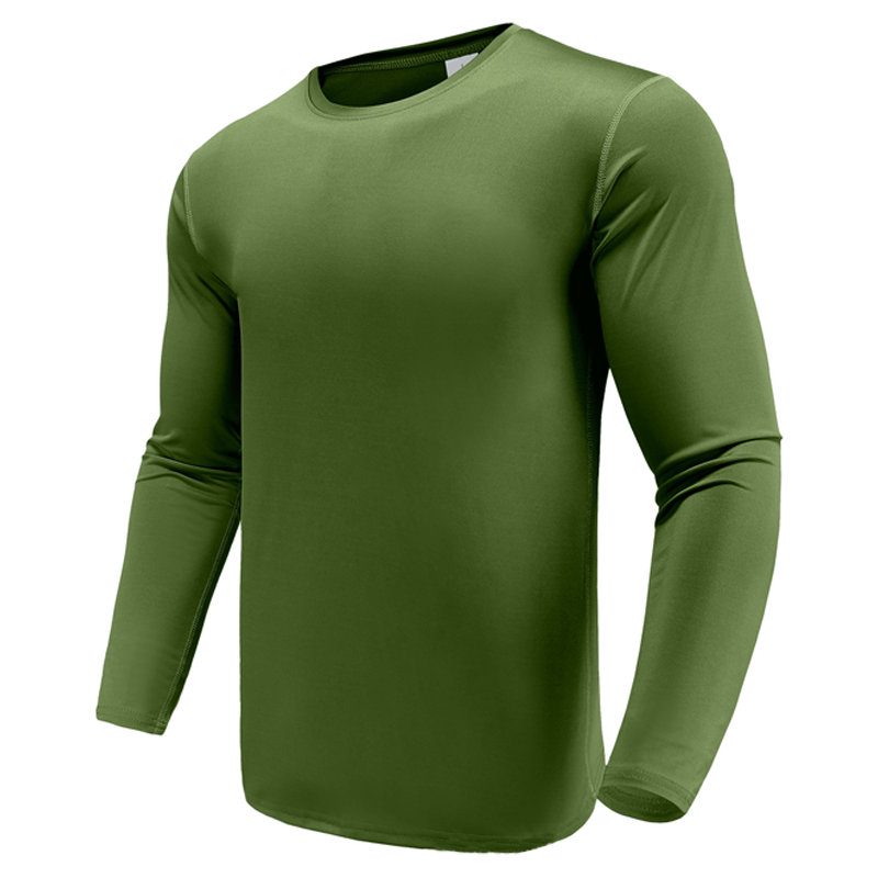 Fitted Long Sleeve Crew Neck Shirt